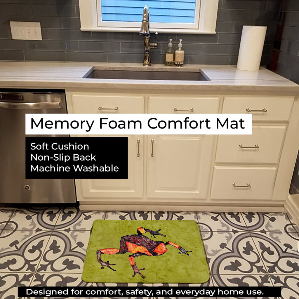 Frog Memory Foam Kitchen Mat Machine Washable Anti-Fatigue Cushion Comfort Bath or Kitchen Rug