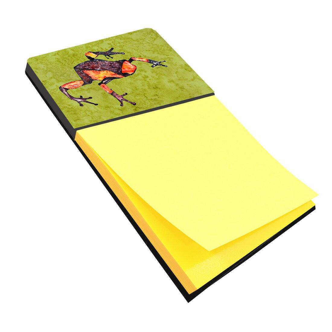 Frog Watercolor Sticky Note Holder Refillable Dispenser Desk Accessory 3x3 Pad Gift