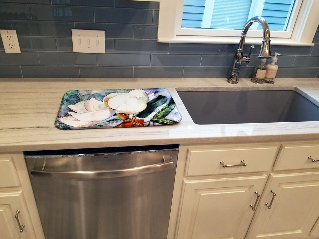 Magnolia Dish Drying Mat Absorbent Dish Drying Mat Pad for Kitchen Counter Dish Drainer Mat for Countertop, 14 x 21", Multicolor