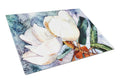 Magnolia Cutting Board Tempered Glass Kitchen Cutting Surface, Heat Resistant Chopping, Non-Slip Feet, Food Prep & Serving