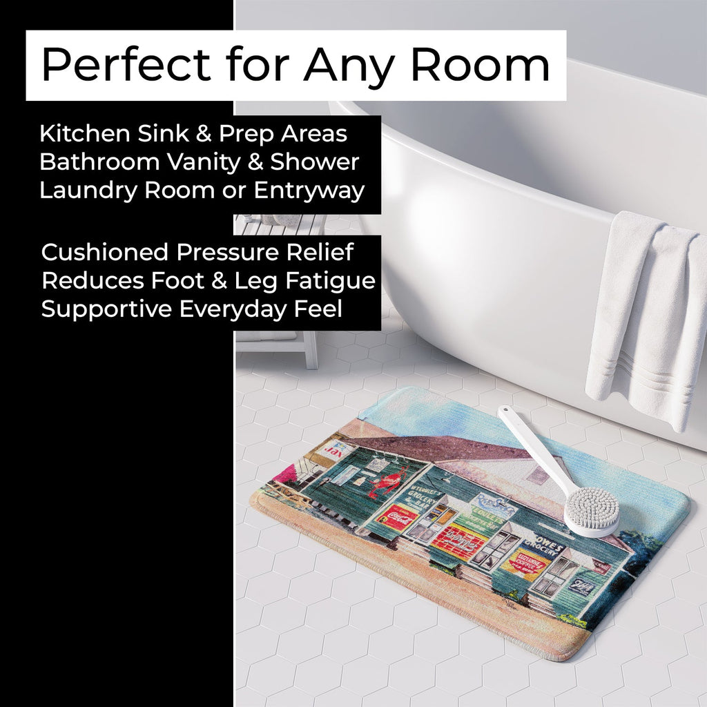 Rivershack Memory Foam Kitchen Mat Machine Washable Anti-Fatigue Cushion Comfort Bath or Kitchen Rug