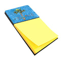 Welcome Palm Tree on Blue Watercolor Sticky Note Holder Refillable Dispenser Desk Accessory 3x3 Pad Gift