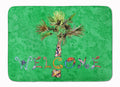 Welcome Palm Tree on Green Memory Foam Kitchen Mat Machine Washable Anti-Fatigue Cushion Comfort Bath or Kitchen Rug