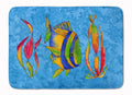 Troical Fish and Seaweed on Blue Memory Foam Kitchen Mat Machine Washable Anti-Fatigue Cushion Comfort Bath or Kitchen Rug