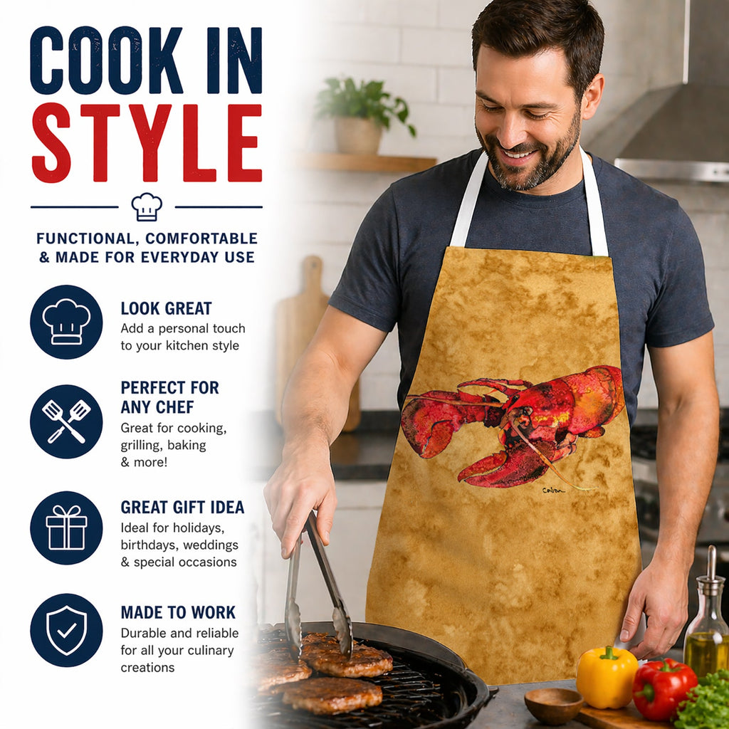 Lobster Apron Cooking Kitchen Server Baking Crafts Gardening for Adult Women Men, Unisex, Large, Multicolor
