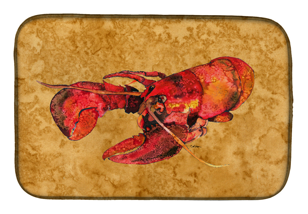 Lobster Dish Drying Mat Absorbent Dish Drying Mat Pad for Kitchen Counter Dish Drainer Mat for Countertop, 14 x 21", Multicolor