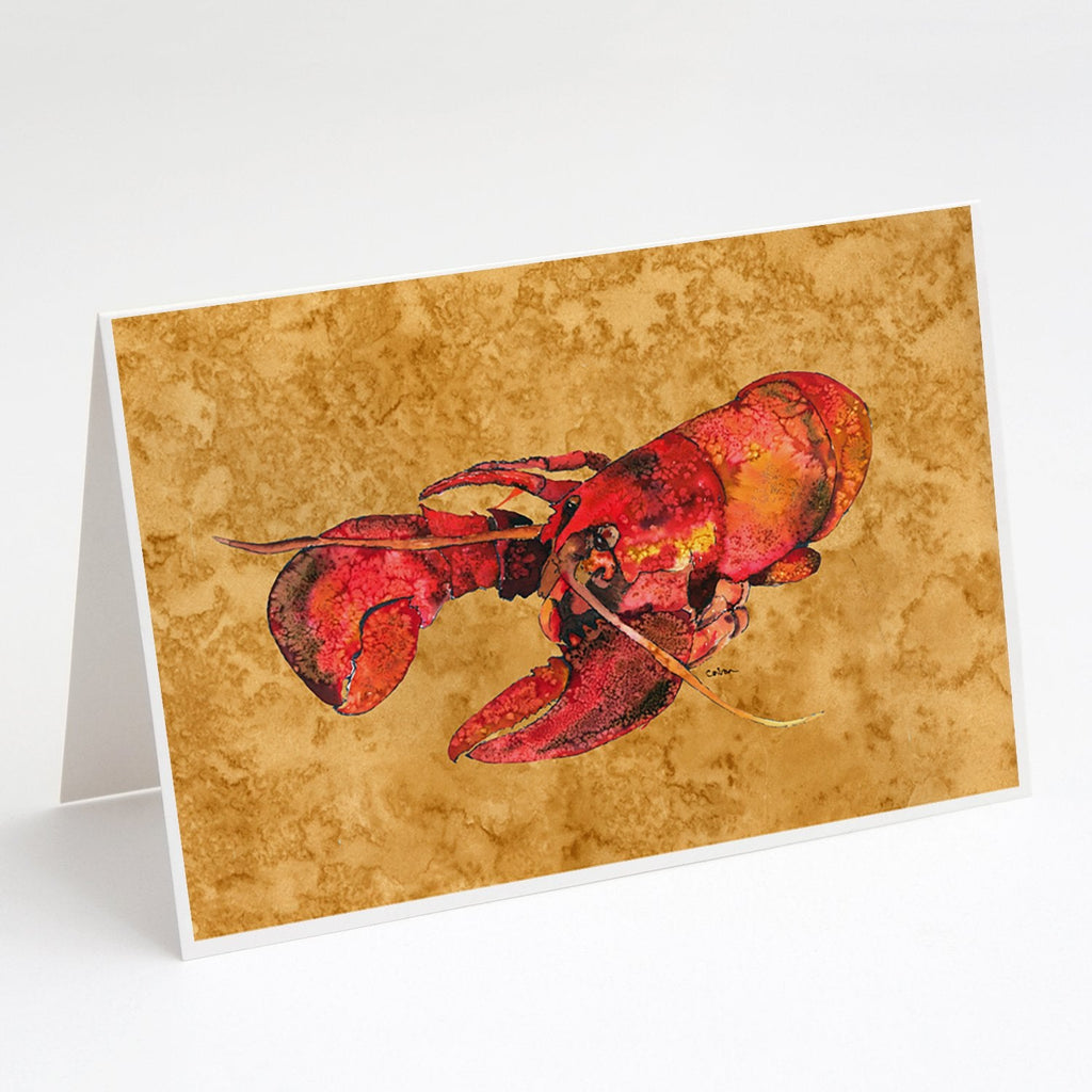 Lobster Greeting Cards Pack of 8 Blank Cards with Envelopes Whimsical A7 Size 5x7