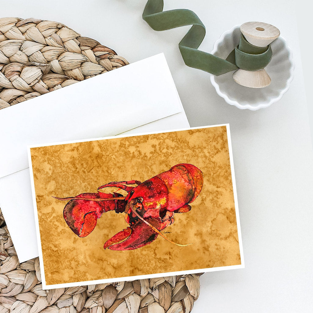 Lobster Greeting Cards Pack of 8 Blank Cards with Envelopes Whimsical A7 Size 5x7