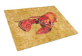 Lobster Cutting Board Tempered Glass Kitchen Cutting Surface, Heat Resistant Chopping, Non-Slip Feet, Food Prep & Serving