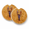 Lobster Set of 2 Cup Holder Car Coasters Absorbent Round Sandstone Coasters Gifts for Men or Women, 2.5, Multicolor