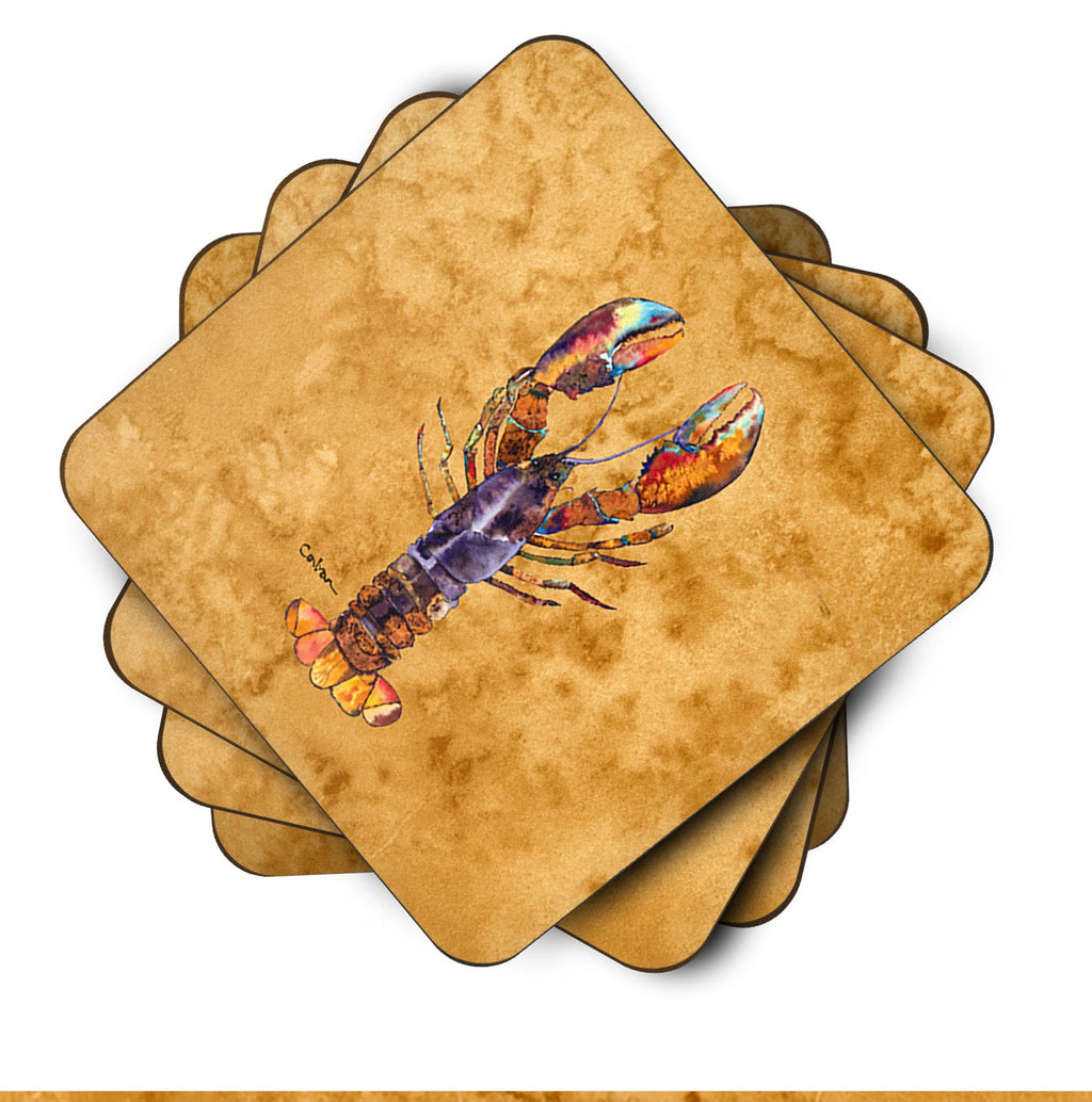 Lobster Foam Coasters Set of 4 Cup Coasters for Indoor Outdoor, Tabletop Protection, Anti Slip, Mouse pad Material