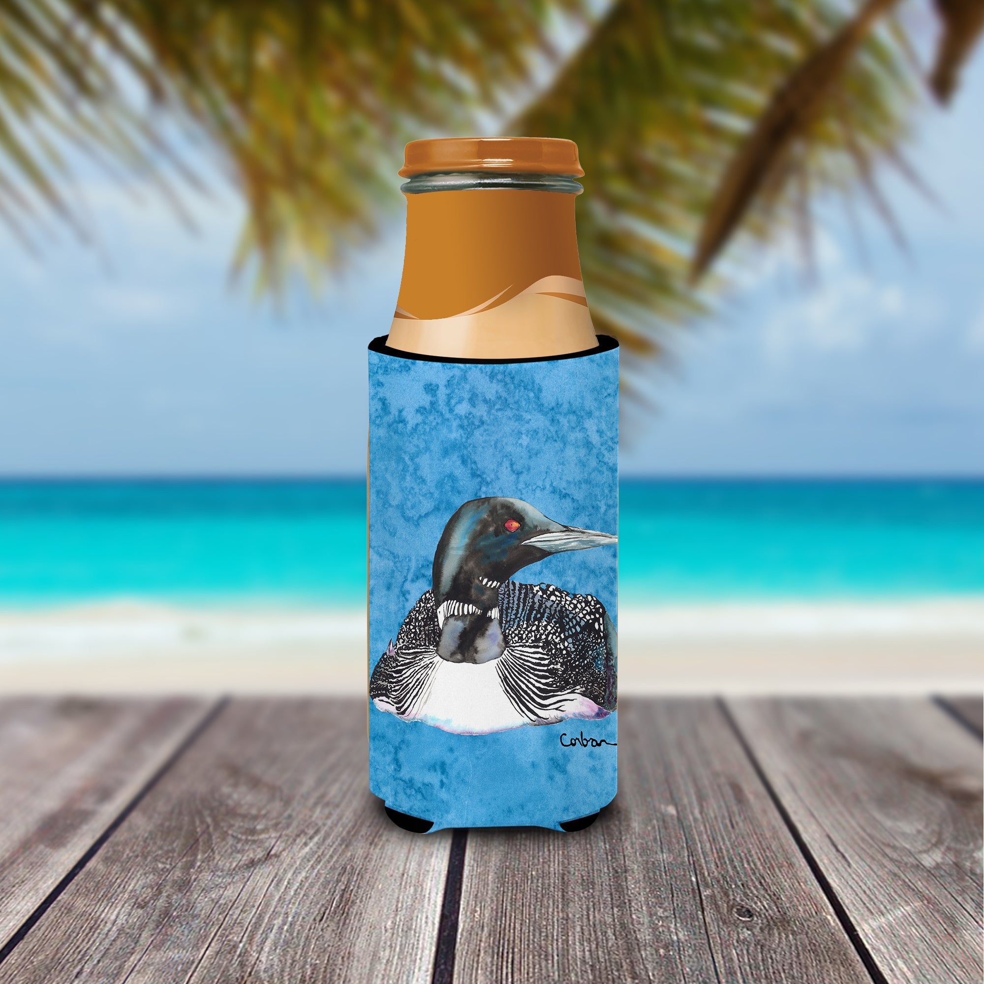 Loon Slim Can Hugger , Insulated Foam Hugger for 12 oz Slim Cans, Beer Bottles & Water Bottles, Printed in USA