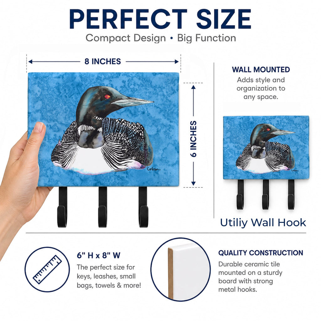 Loon Leash or Key Holder Wall Hooks, Coat Rack Wall Mount, for Hanging Keys, Towels, Aprons, Leashes