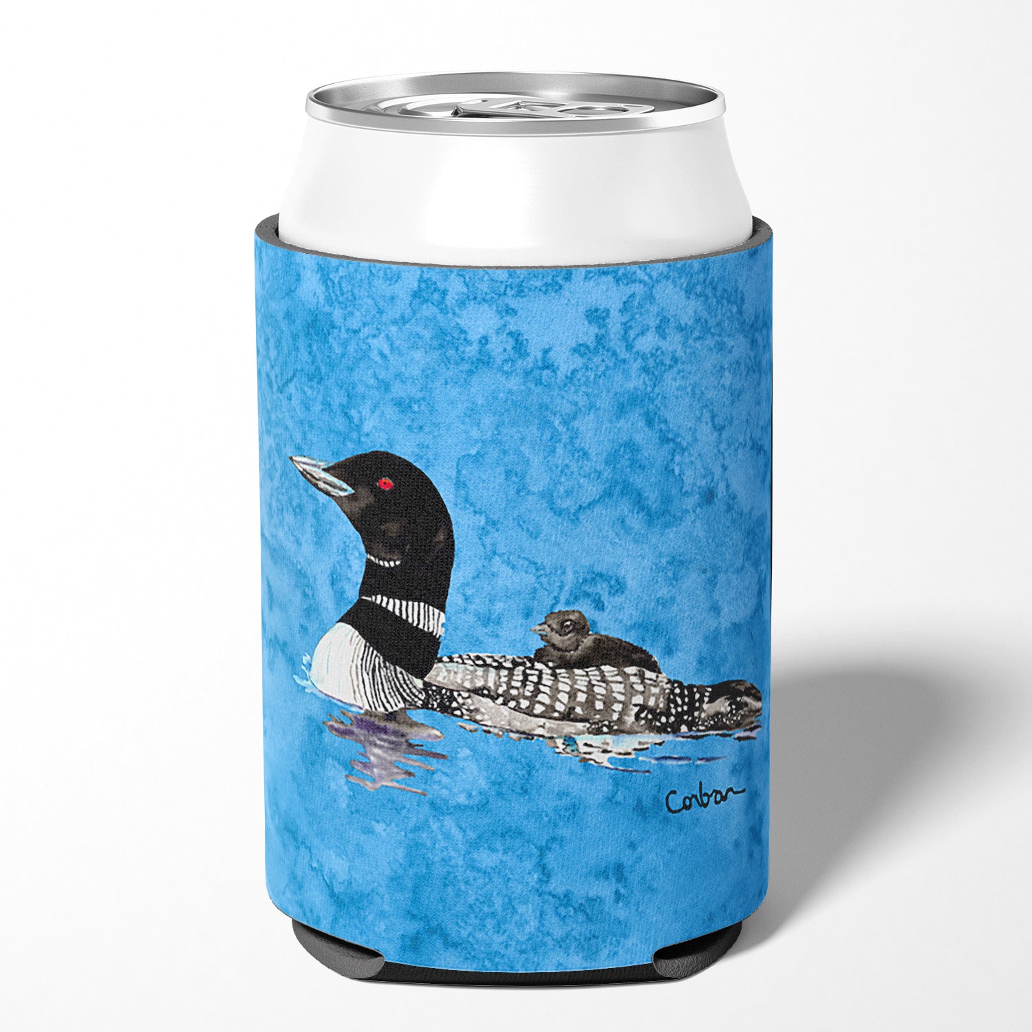 Momma and Baby Loon Can or Bottle Hugger Cooler Sleeve for Standard 12 oz Cans, Insulated Foam Beer & Soda Can Hugger Reusable