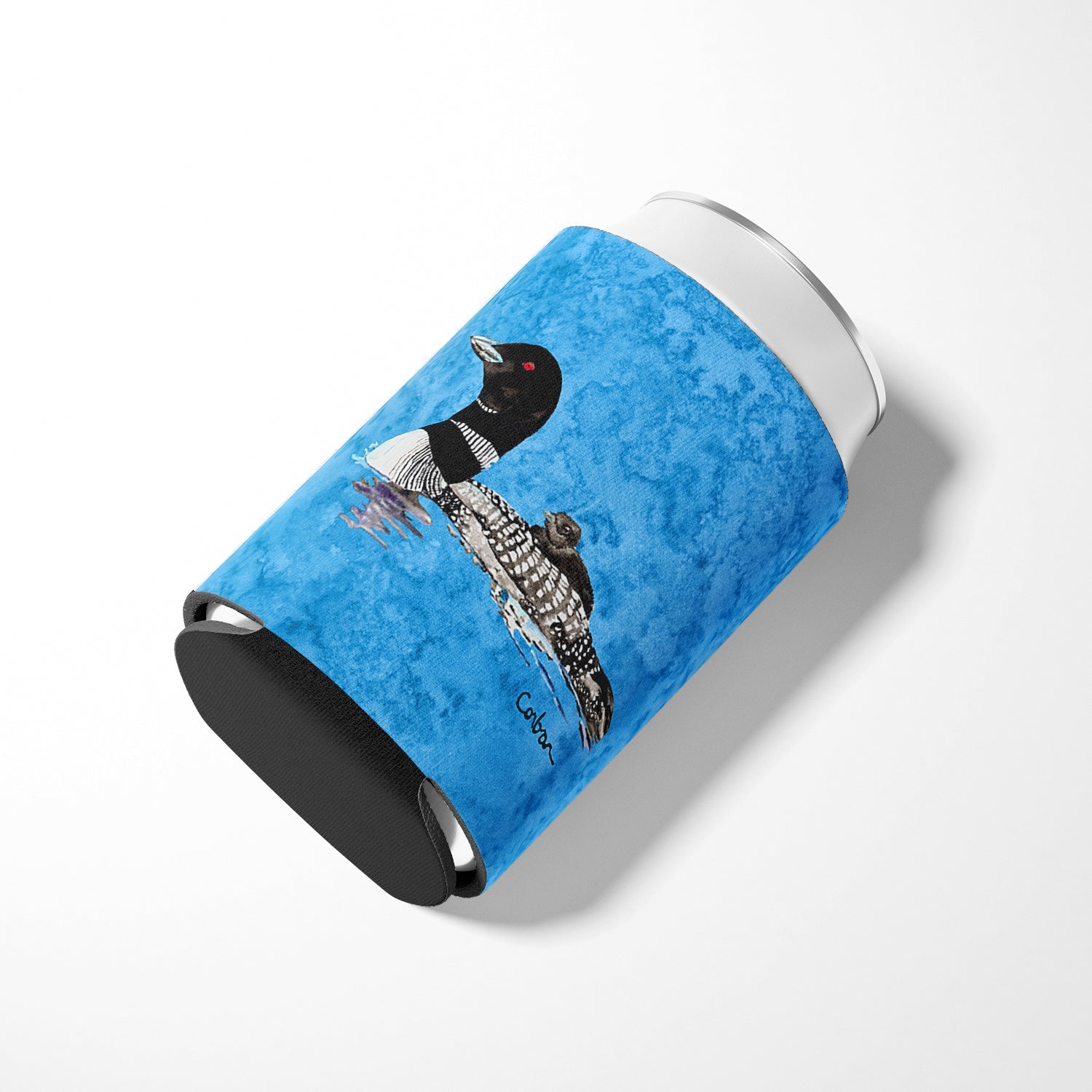 Momma and Baby Loon Can or Bottle Hugger Cooler Sleeve for Standard 12 oz Cans, Insulated Foam Beer & Soda Can Hugger Reusable