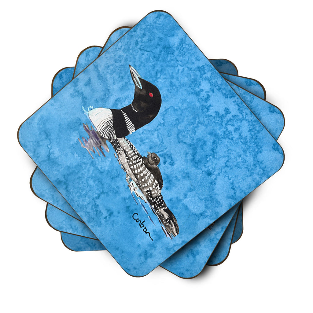 Momma and Baby Loon Foam Coasters Set of 4 Cup Coasters for Indoor Outdoor, Tabletop Protection, Anti Slip, Mouse pad Material