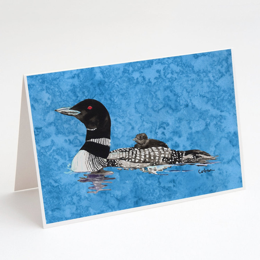 Momma and Baby Loon Greeting Cards Pack of 8 Blank Cards with Envelopes Whimsical A7 Size 5x7