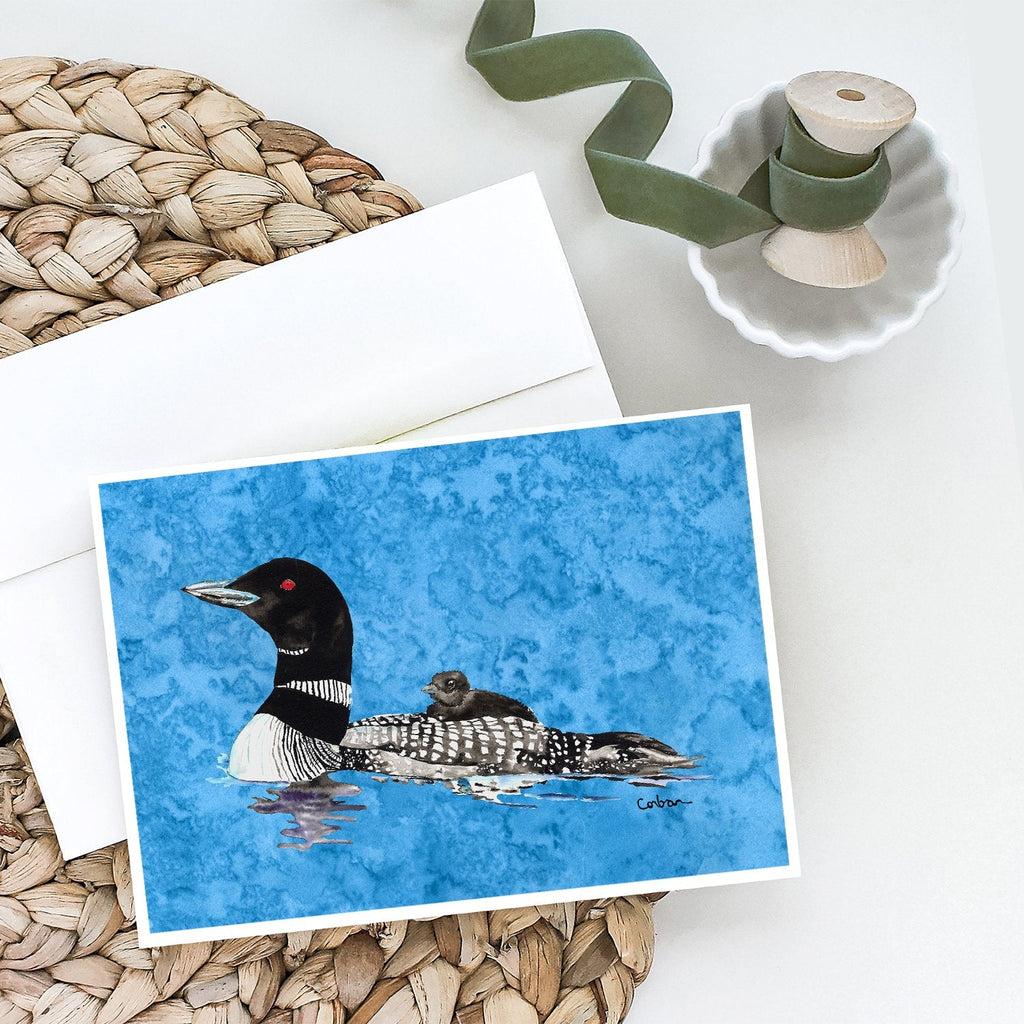 Momma and Baby Loon Greeting Cards Pack of 8 Blank Cards with Envelopes Whimsical A7 Size 5x7