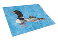 Momma and Baby Loon Cutting Board Tempered Glass Kitchen Cutting Surface, Heat Resistant Chopping, Non-Slip Feet, Food Prep & Serving