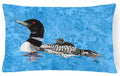 Momma and Baby Loon Decorative Throw Pillow 12x16 Indoor Outdoor Accent Cushion, Fabric Cover with Insert for Sofa, Bed, Porch & Living Room