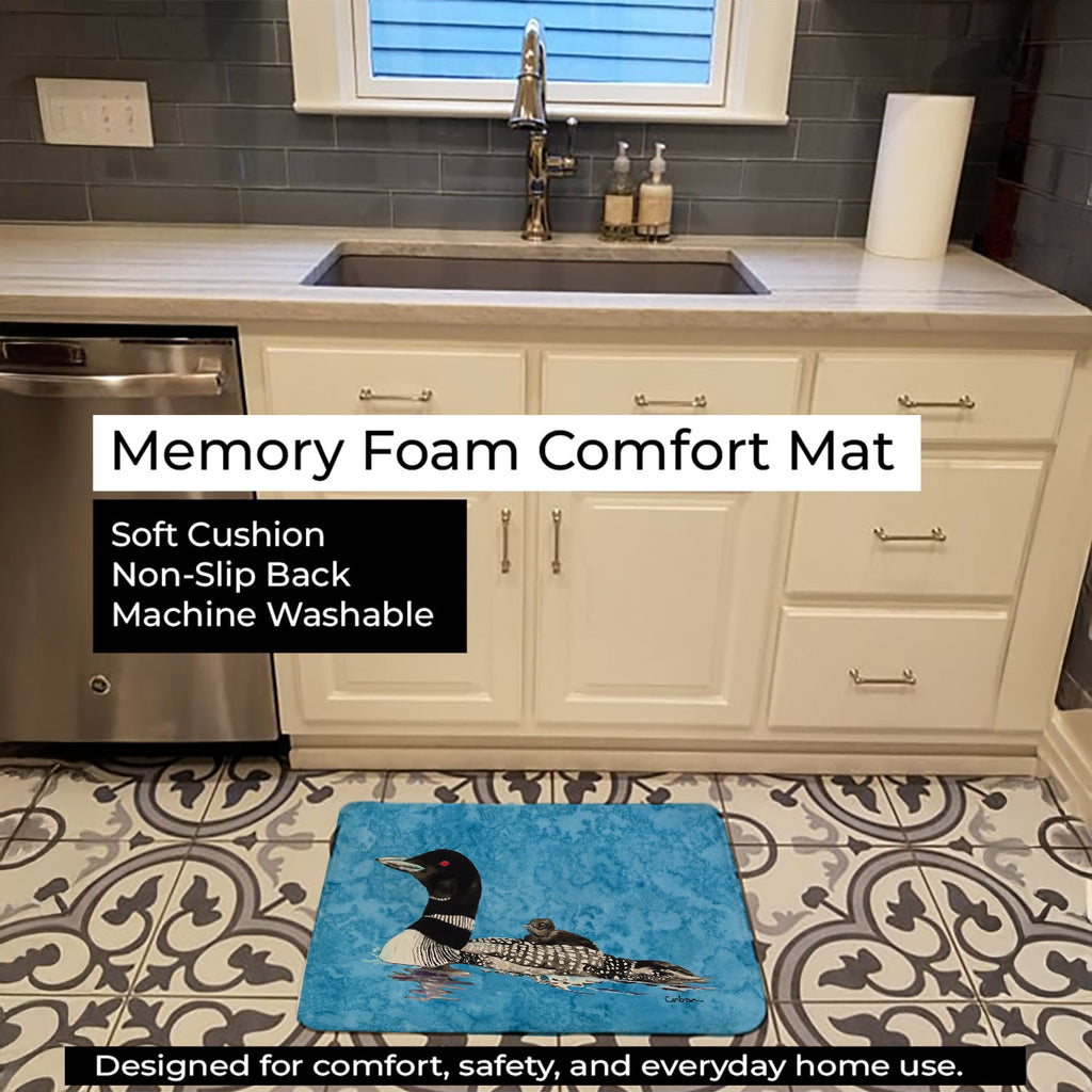Momma and Baby Loon Memory Foam Kitchen Mat Machine Washable Anti-Fatigue Cushion Comfort Bath or Kitchen Rug