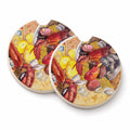 Lobster with Old Bay Set of 2 Cup Holder Car Coasters Absorbent Round Sandstone Coasters Gifts for Men or Women, 2.5, Multicolor