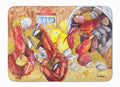 Lobster with Old Bay Memory Foam Kitchen Mat Machine Washable Anti-Fatigue Cushion Comfort Bath or Kitchen Rug