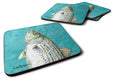 Striped Bass Fish Foam Coasters Set of 4 Cup Coasters for Indoor Outdoor, Tabletop Protection, Anti Slip, Mouse pad Material