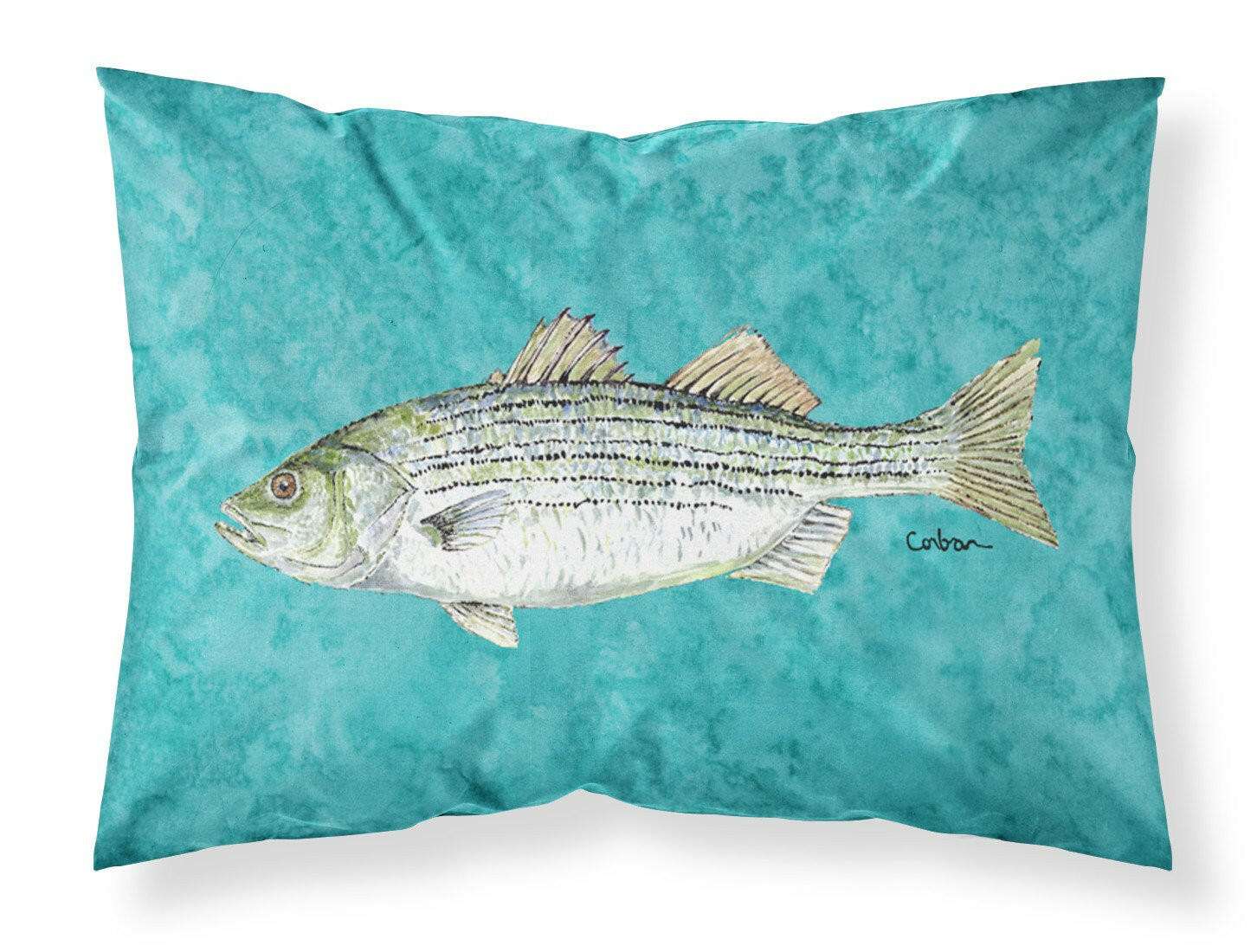 Striped Bass Fish Standard Pillowcase Lightweight Super Soft Easy Care Decorative Artwork Pillowcase, Standard