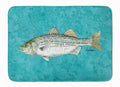 Striped Bass Fish Memory Foam Kitchen Mat Machine Washable Anti-Fatigue Cushion Comfort Bath or Kitchen Rug