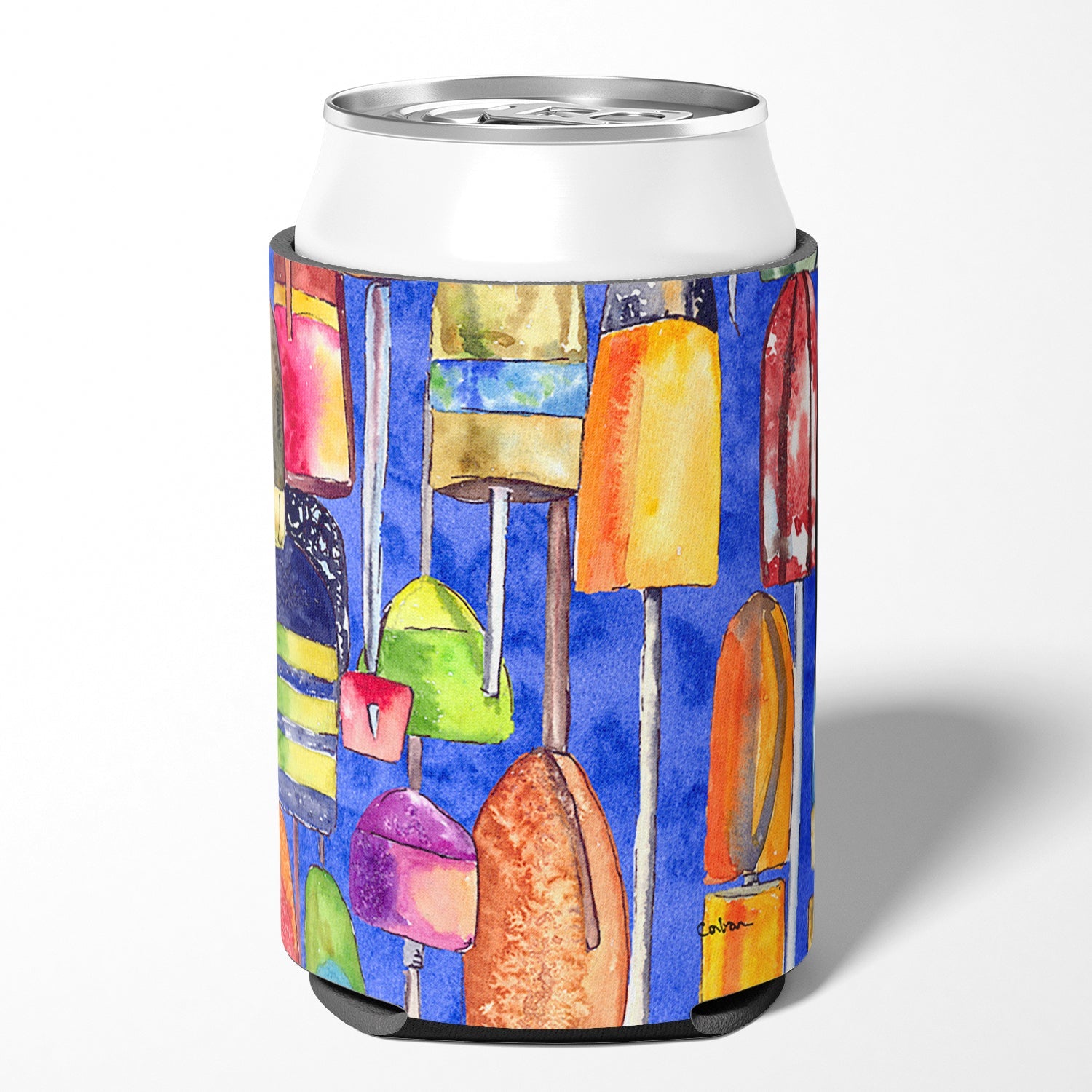 Lobster Bouys  Can or Bottle Hugger Cooler Sleeve for Standard 12 oz Cans, Insulated Foam Beer & Soda Can Hugger Reusable