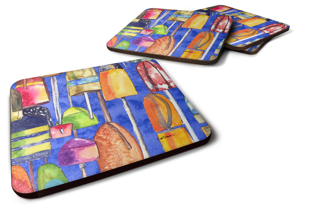 Lobster Bouys  Foam Coasters Set of 4 Cup Coasters for Indoor Outdoor, Tabletop Protection, Anti Slip, Mouse pad Material