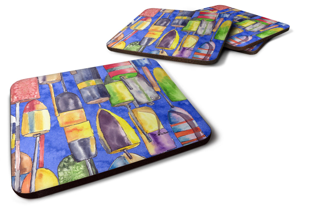 Lobster Bouys  Foam Coasters Set of 4 Cup Coasters for Indoor Outdoor, Tabletop Protection, Anti Slip, Mouse pad Material