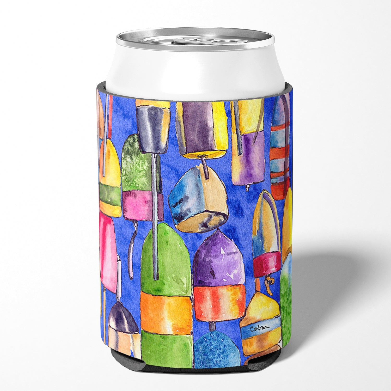 Lobster Bouys  Can or Bottle Hugger Cooler Sleeve for Standard 12 oz Cans, Insulated Foam Beer & Soda Can Hugger Reusable