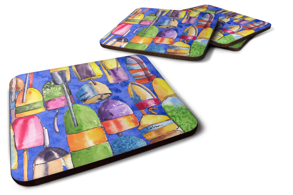 Lobster Bouys  Foam Coasters Set of 4 Cup Coasters for Indoor Outdoor, Tabletop Protection, Anti Slip, Mouse pad Material
