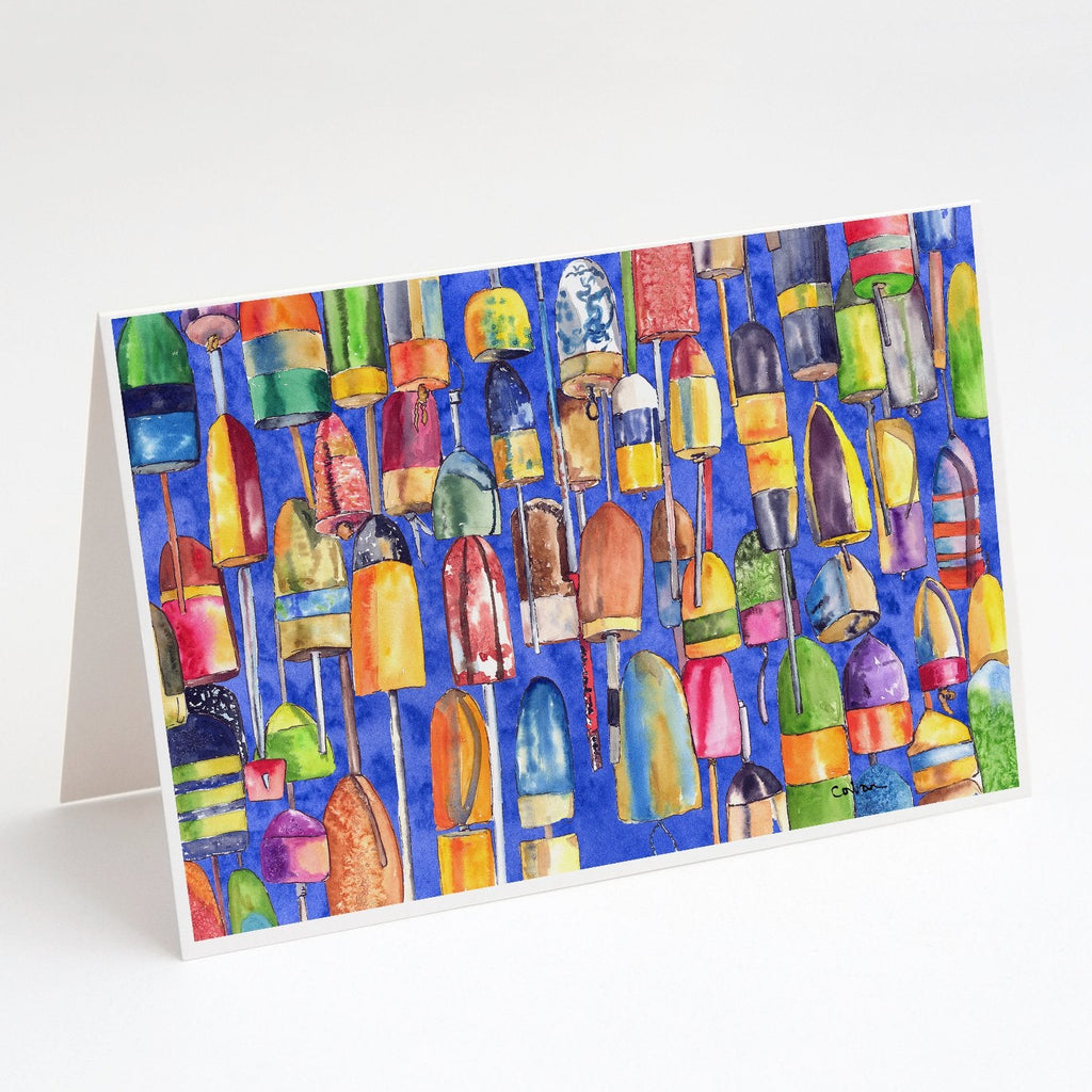 Lobster Bouys Greeting Cards Pack of 8 Blank Cards with Envelopes Whimsical A7 Size 5x7