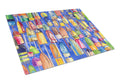 Lobster Bouys Cutting Board Tempered Glass Kitchen Cutting Surface, Heat Resistant Chopping, Non-Slip Feet, Food Prep & Serving