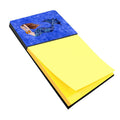 Brunette Mermaid on Blue Watercolor Sticky Note Holder Refillable Dispenser Desk Accessory 3x3 Pad Gift