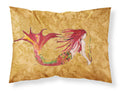 Ginger Red Headed Mermaid on Gold Standard Pillowcase Lightweight Super Soft Easy Care Decorative Artwork Pillowcase, Standard