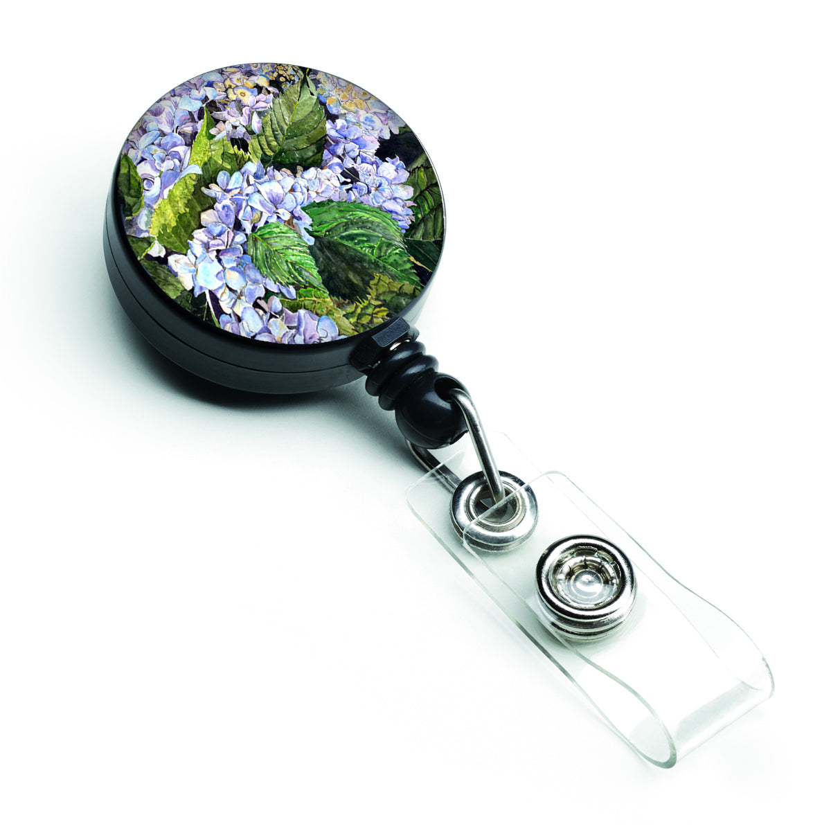 Hydrangea Retractable Badge Reel for Nurses ID Badge Holder with Clip Retractable Employee Badge Holder, Belt Clip