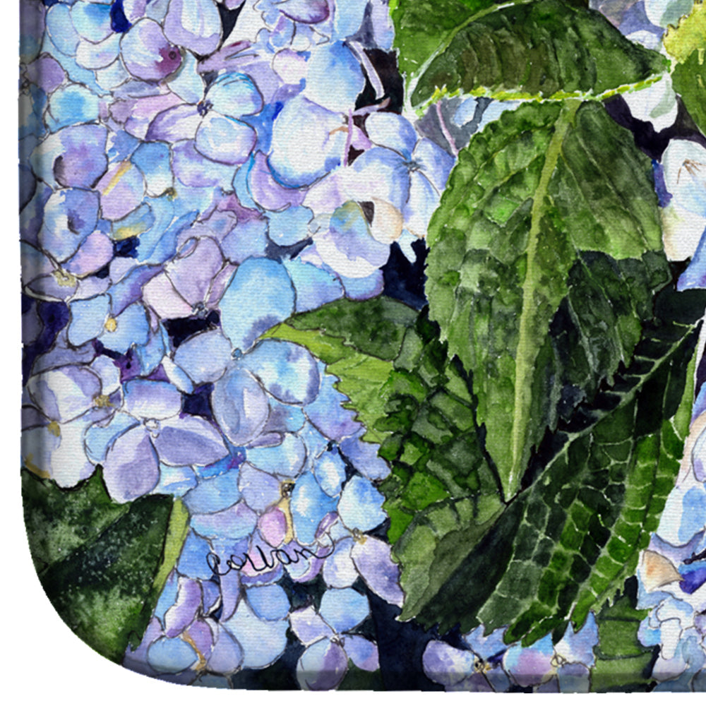 Hydrangea Dish Drying Mat Absorbent Dish Drying Mat Pad for Kitchen Counter Dish Drainer Mat for Countertop, 14 x 21", Multicolor