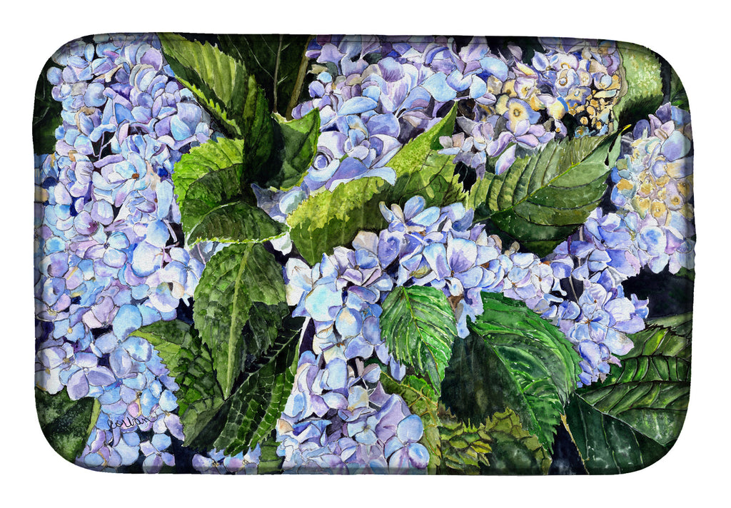 Hydrangea Dish Drying Mat Absorbent Dish Drying Mat Pad for Kitchen Counter Dish Drainer Mat for Countertop, 14 x 21", Multicolor