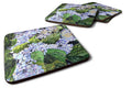 Hydrangea Foam Coasters Set of 4 Cup Coasters for Indoor Outdoor, Tabletop Protection, Anti Slip, Mouse pad Material