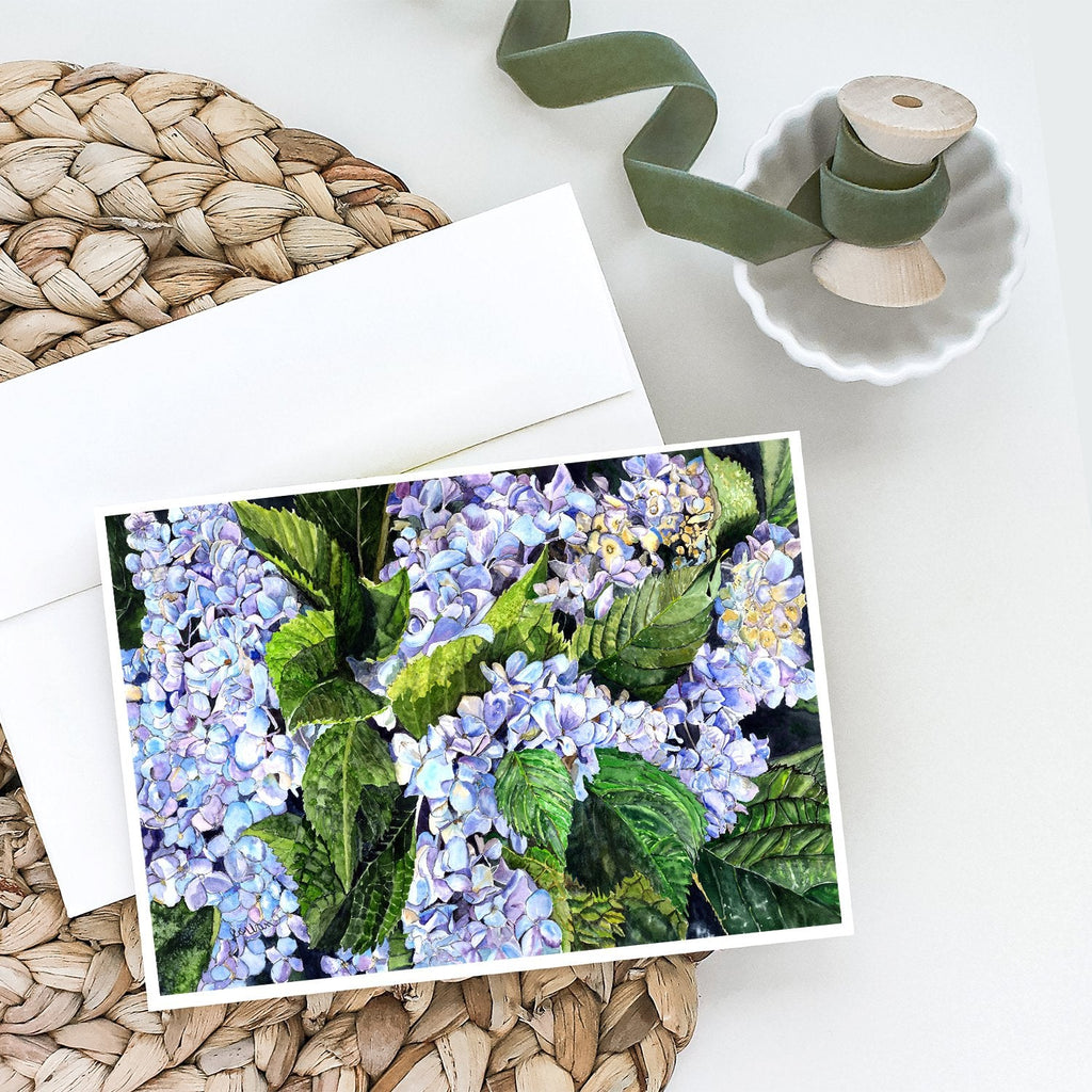 Hydrangea Greeting Cards Pack of 8 Blank Cards with Envelopes Whimsical A7 Size 5x7