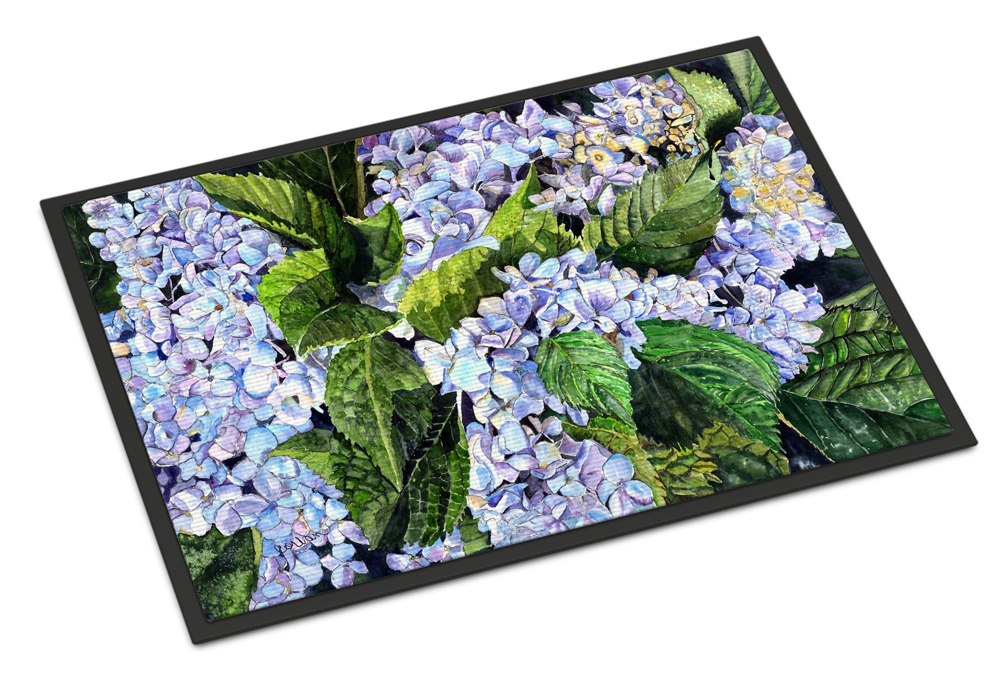 Hydrangea Doormat Indoor Outdoor 24H X 36W Front Door Mat Rugs for Entryway, Non Slip Washable Low Pile,