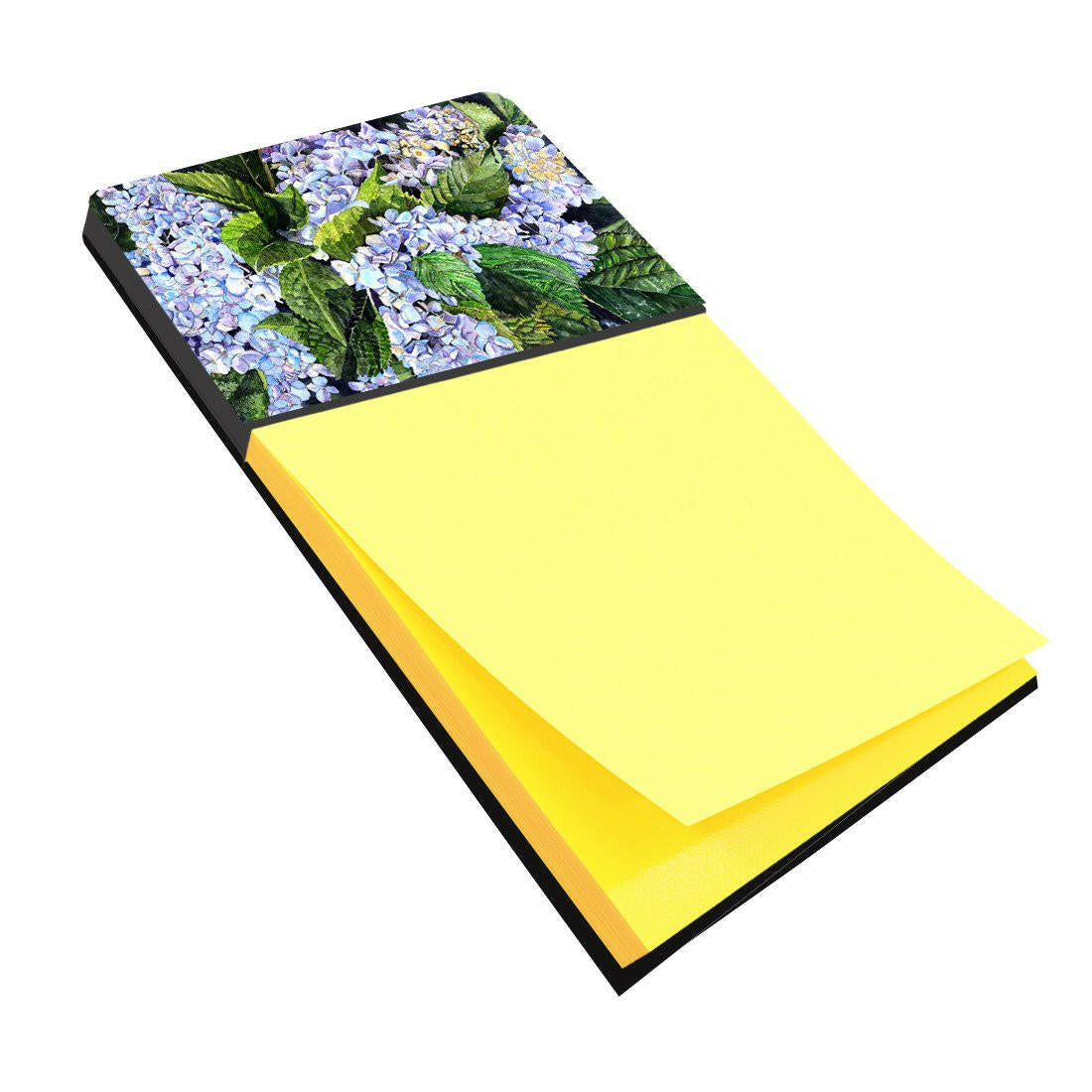 Hydrangea Watercolor Sticky Note Holder Refillable Dispenser Desk Accessory 3x3 Pad Gift