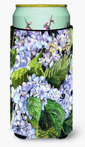 Hydrangea Tall Boy Hugger Can Cooler Sleeve Machine Washable Drink Collapsible Insulator Beverage Insulated Holder