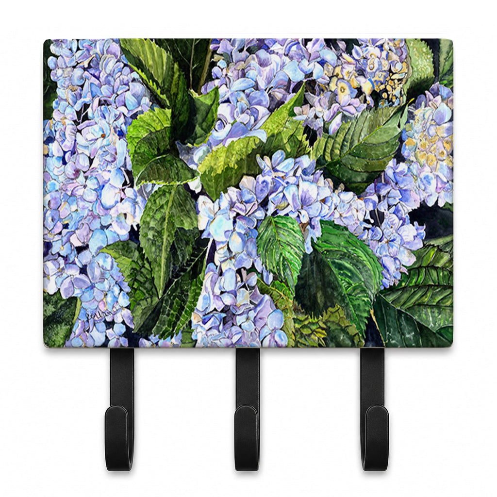 Hydrangea Leash or Key Holder Wall Hooks, Coat Rack Wall Mount, for Hanging Keys, Towels, Aprons, Leashes