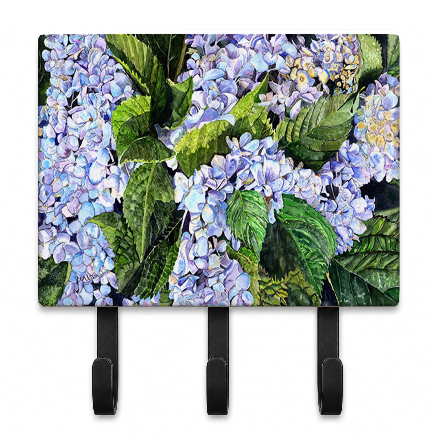 Hydrangea Leash or Key Holder Wall Hooks, Coat Rack Wall Mount, for Hanging Keys, Towels, Aprons, Leashes