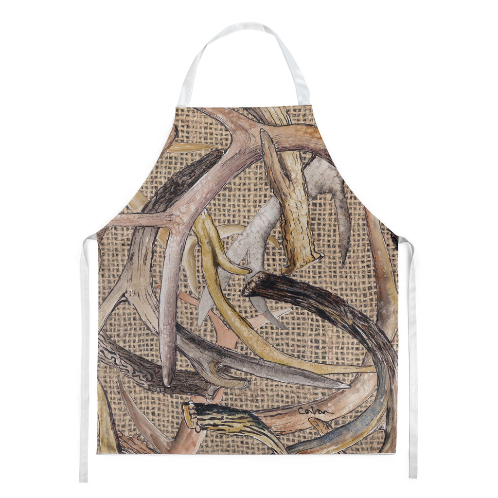 Deer Horns Apron Cooking Kitchen Server Baking Crafts Gardening for Adult Women Men, Unisex, Large, Multicolor